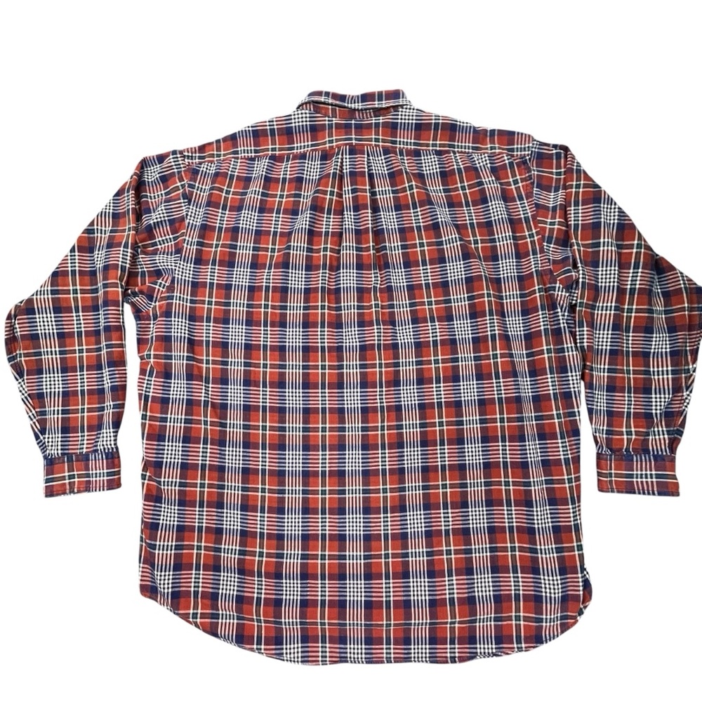Ralph Lauren Mens Long Sleeve Button Up Checkered Shirt XL Red Blue Green Cotton - Picture 5 of 6